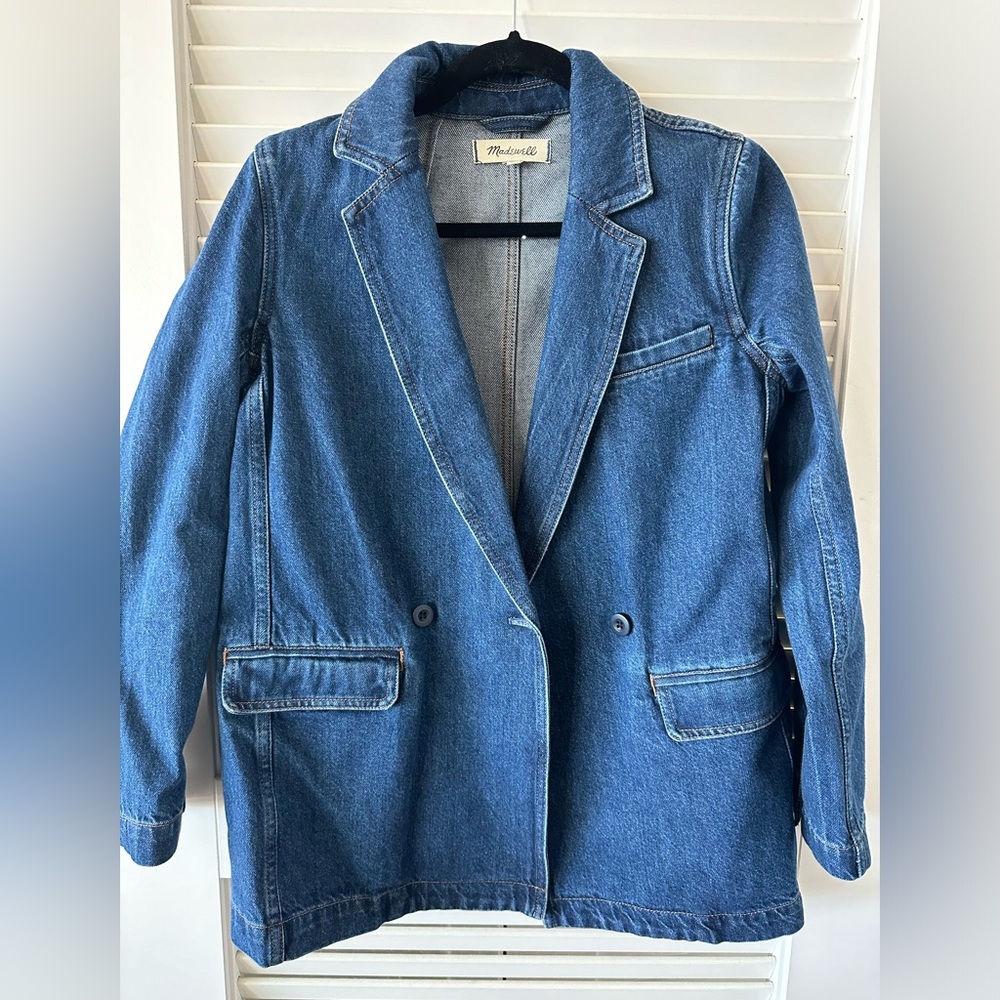 Madewell oversized jean blazer